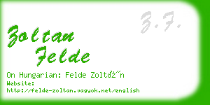 zoltan felde business card